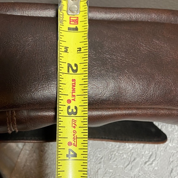 Connections Brown Vegan Leather Small Shoulder Bag - Picture 14 of 14